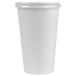 UNIQIFY® 12/16/22 oz Clear Flat Paper Cup Lids - 90mm - Hot Cup Factory 97010M