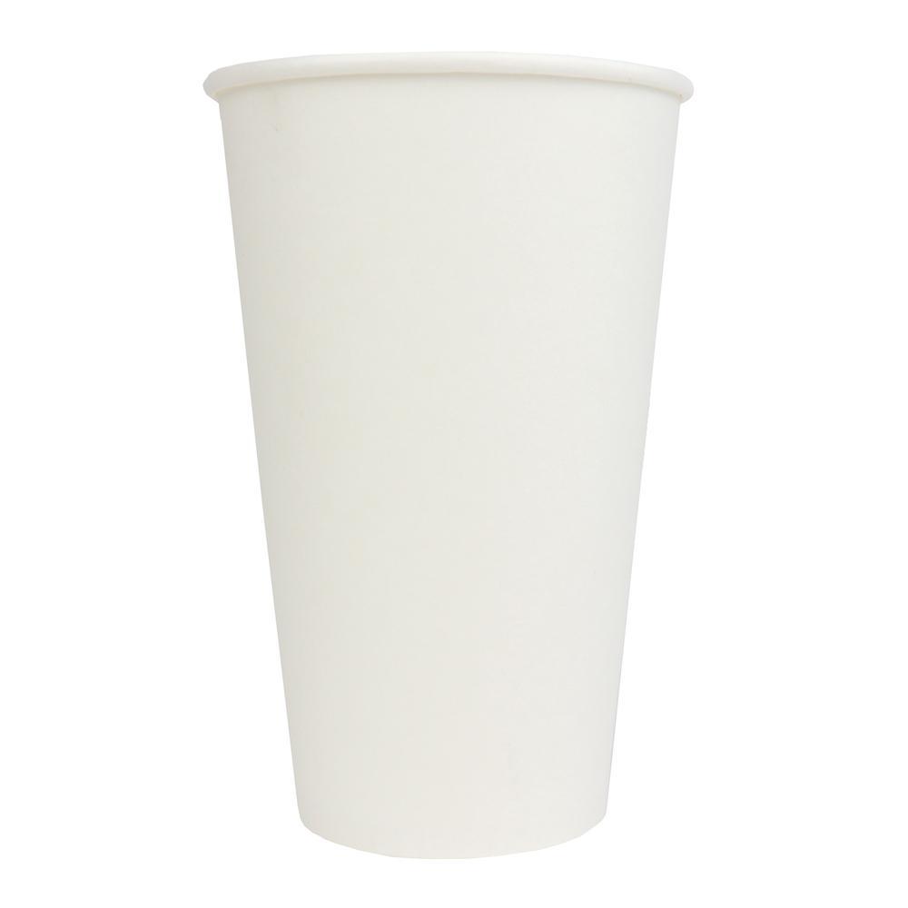 UNIQIFY® 16 oz White PE Single Wall Paper Coffee Cups - Hot Cup Factory HCF500116