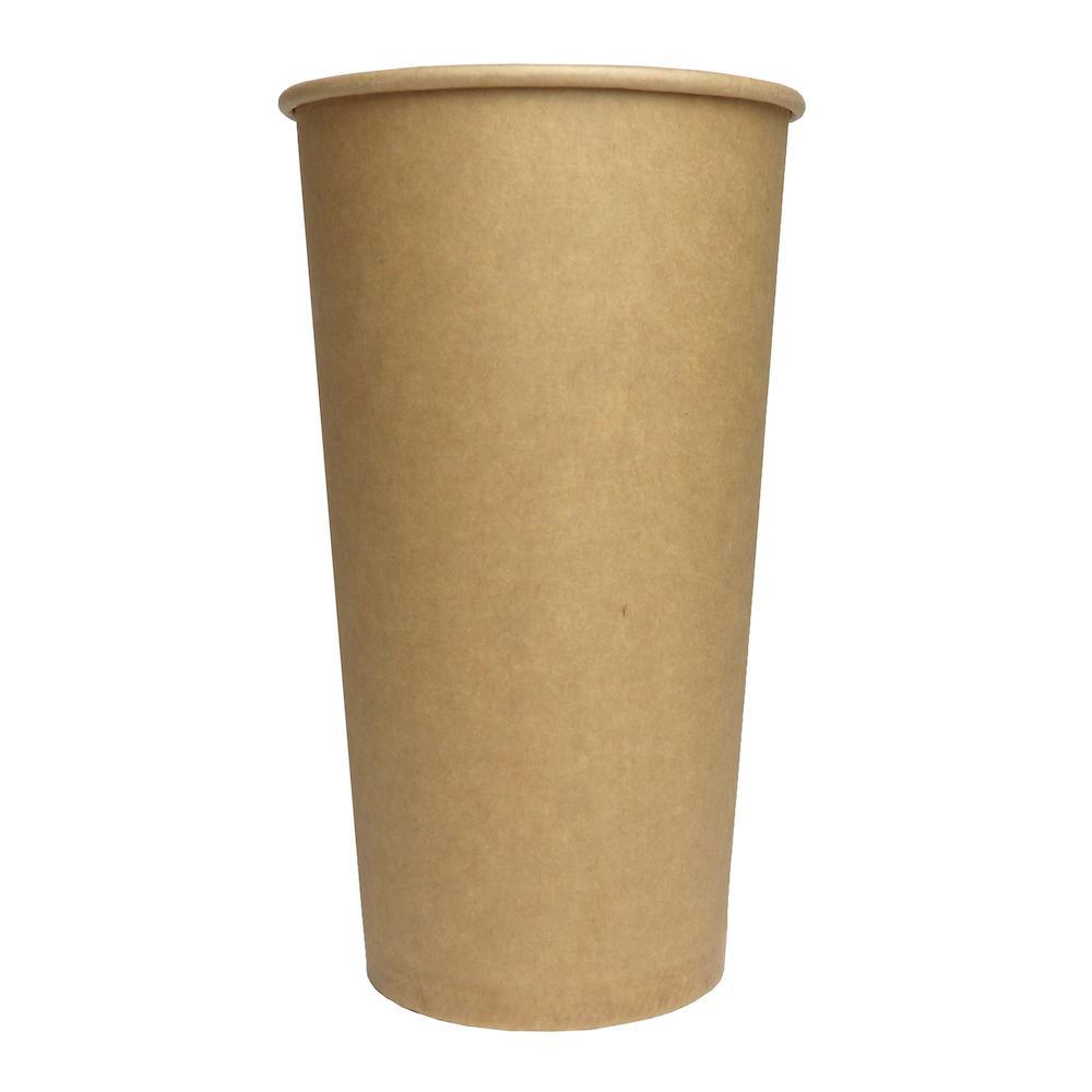 UNIQIFY® 20 oz Kraft Single Wall Paper Hot Cups - Hot Cup Factory HCF100068