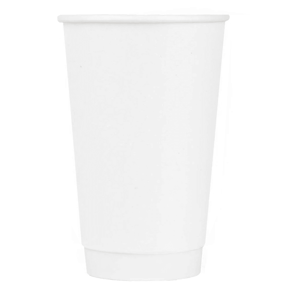 UNIQIFY® 16 oz White Double Wall Hot Cups - Hot Cup Factory HCF520116